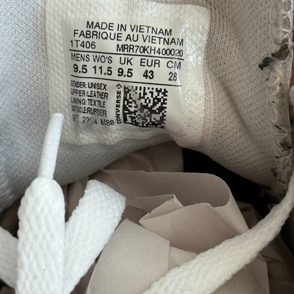 Chrome Hearts White Rhodium Cross High Top Converse - Picture 7 of 7